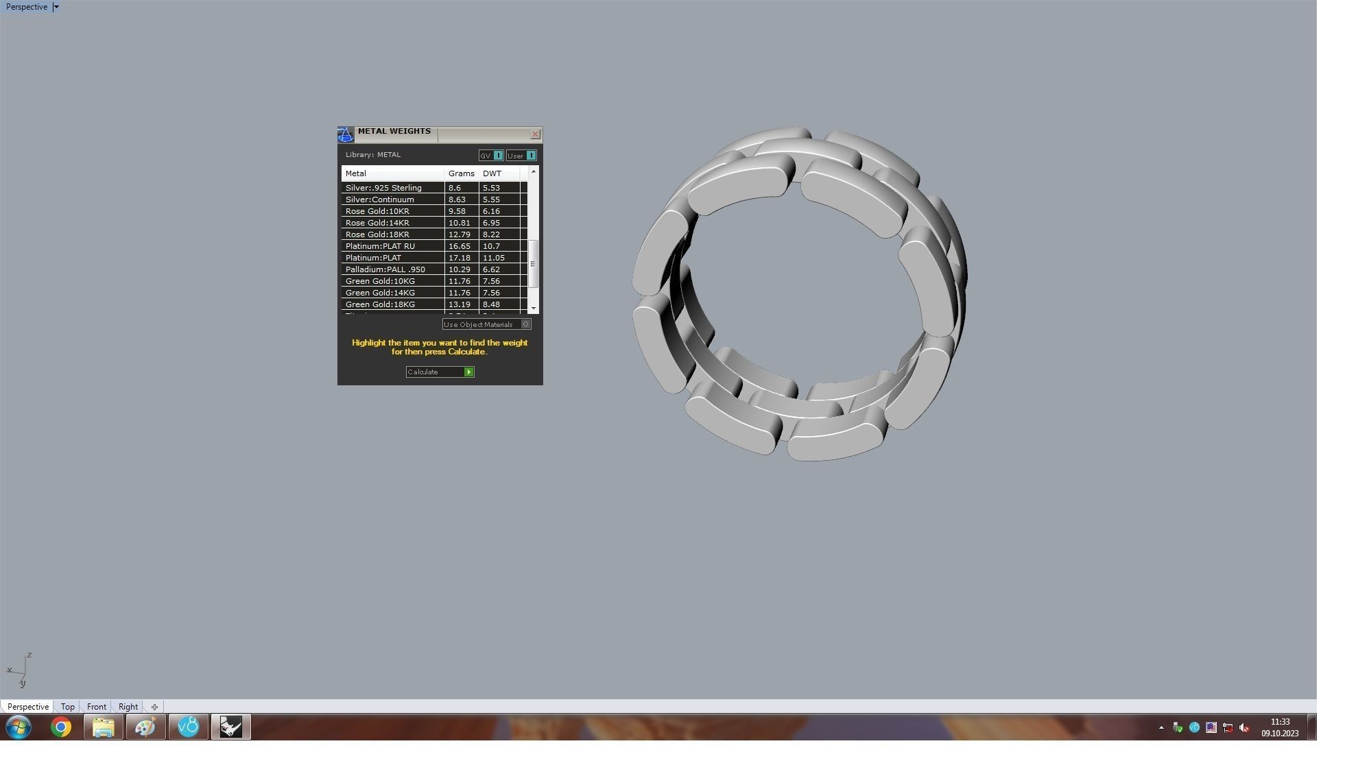 Maillon Eternity Ring 17 5mm 3D print model_9