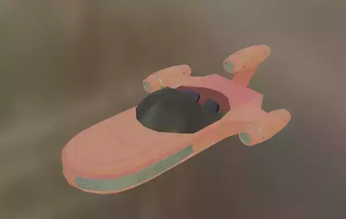 star wars speeder 3d model
