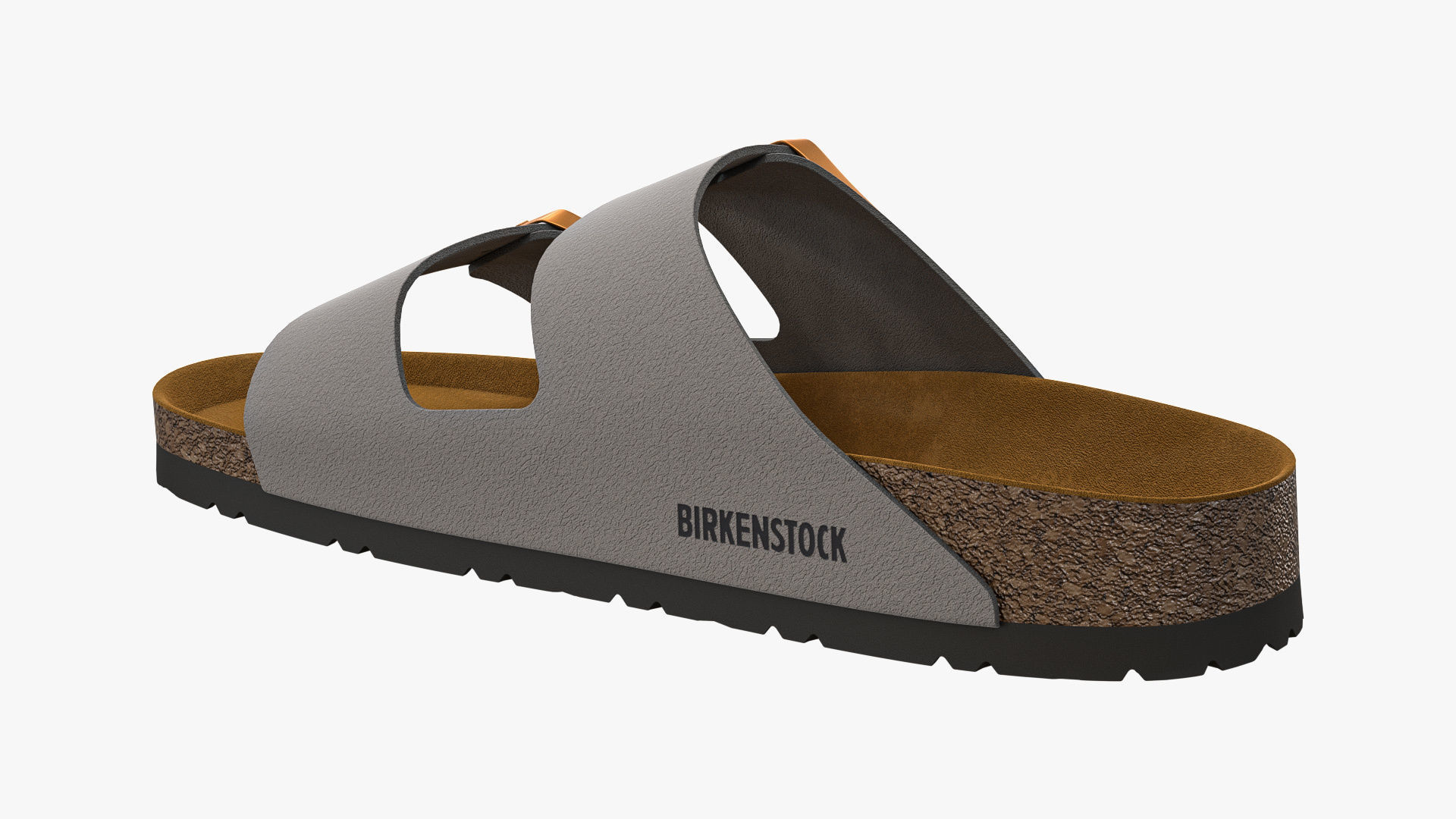 Birkenstock Arizona Grey Leather 3D model_10