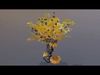 Yellow fall bouquet Low-poly 3D model_1