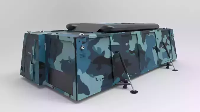 military pod basecamp 3D model