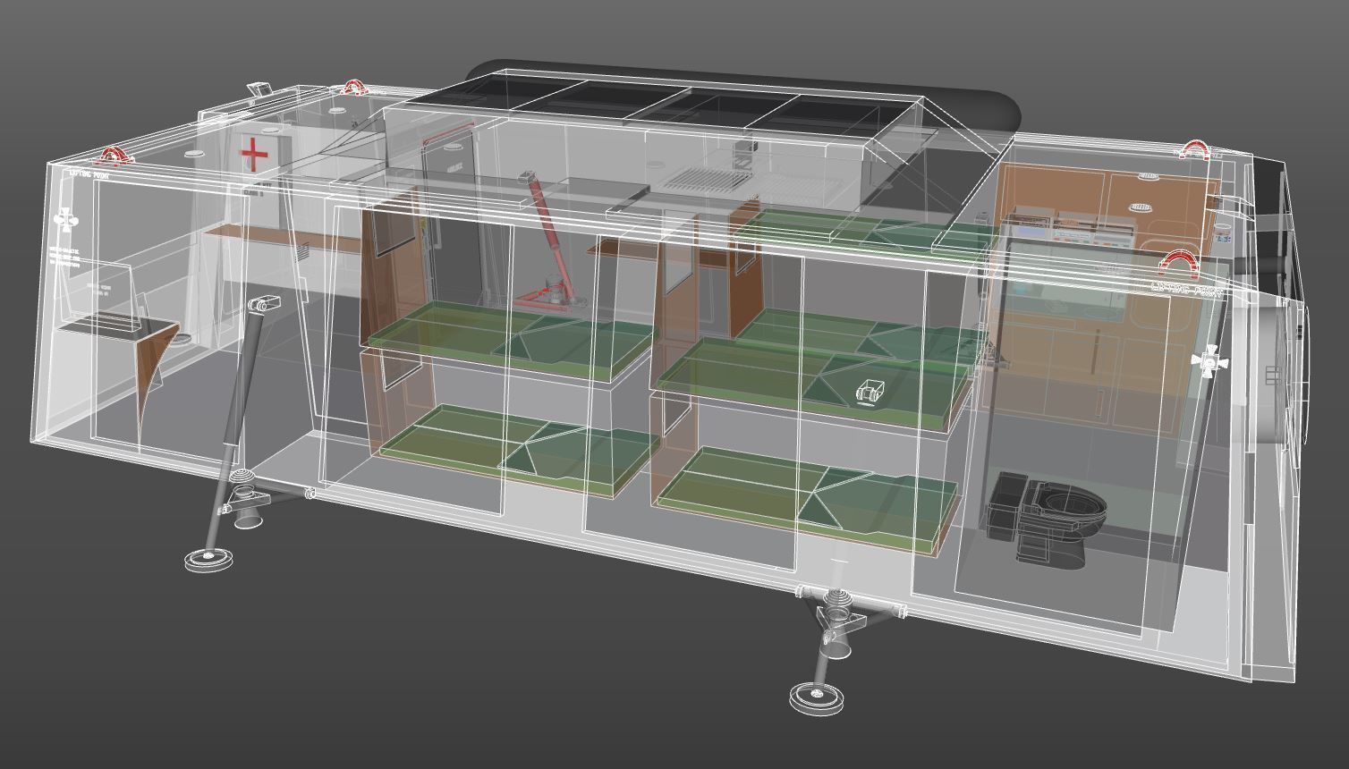 military pod basecamp 3D model_1