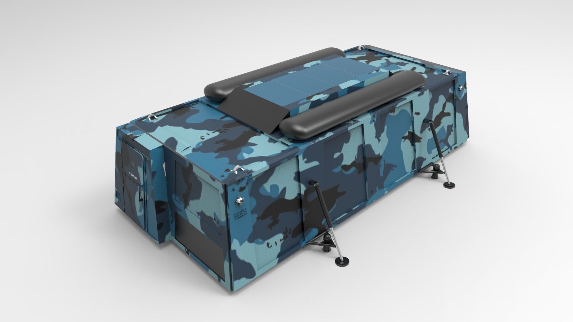 military pod basecamp 3D model_2