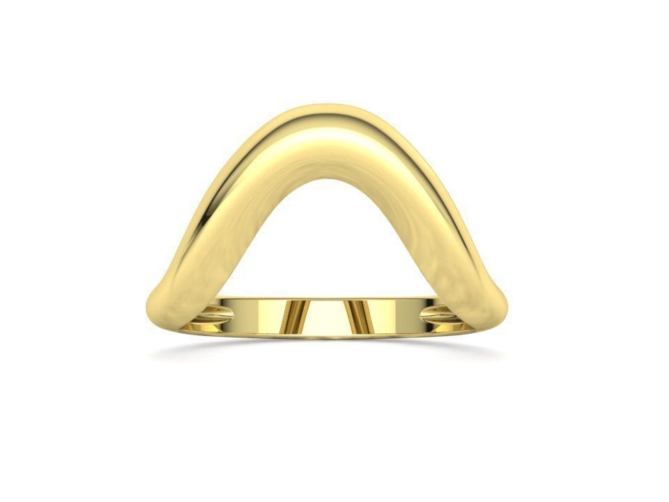 Wavy Dome Ring Curvy statement ring 3dmodel 3D print model_28
