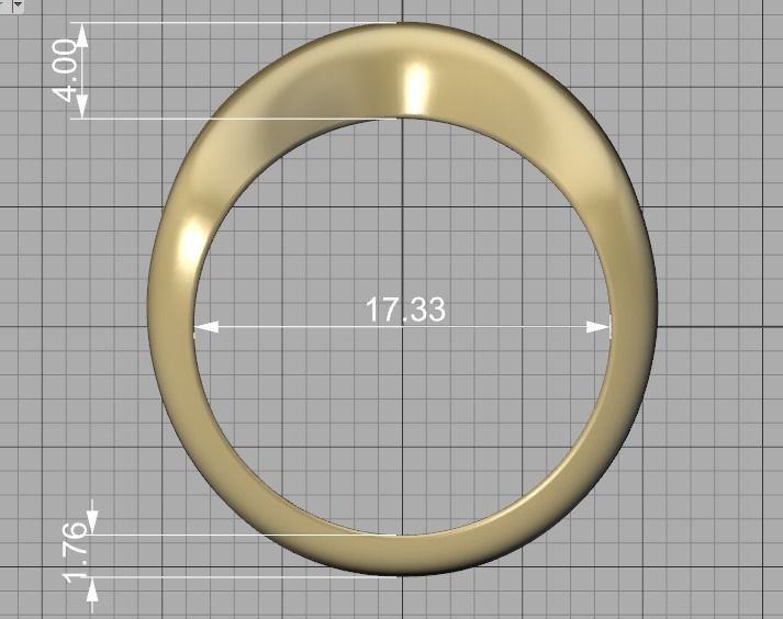 Wavy Dome Ring Curvy statement ring 3dmodel 3D print model_31