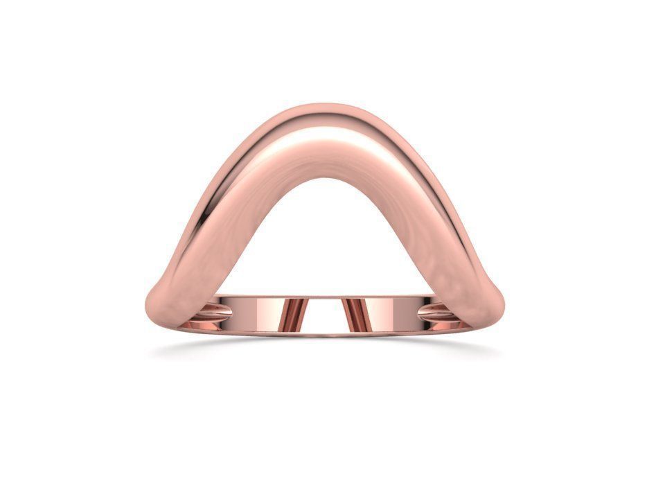 Wavy Dome Ring Curvy statement ring 3dmodel 3D print model_29