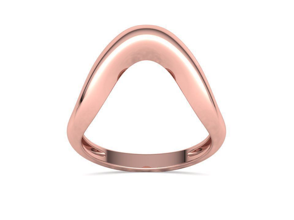 Wavy Dome Ring Curvy statement ring 3dmodel 3D print model_13