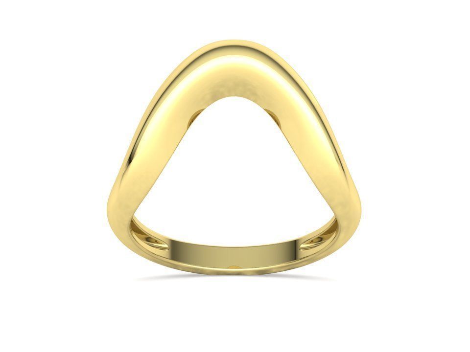 Wavy Dome Ring Curvy statement ring 3dmodel 3D print model_14