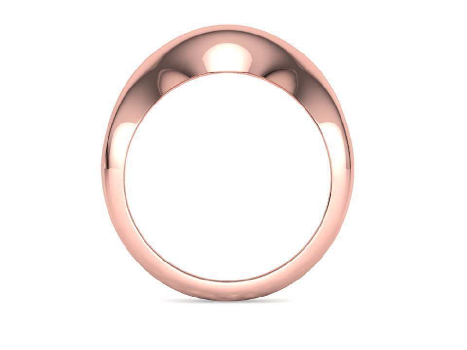 Wavy Dome Ring Curvy statement ring 3dmodel 3D print model_16