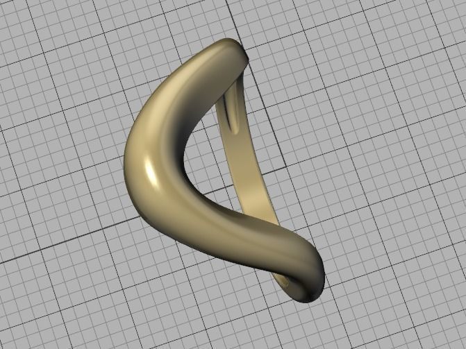 Wavy Dome Ring Curvy statement ring 3dmodel 3D print model_36