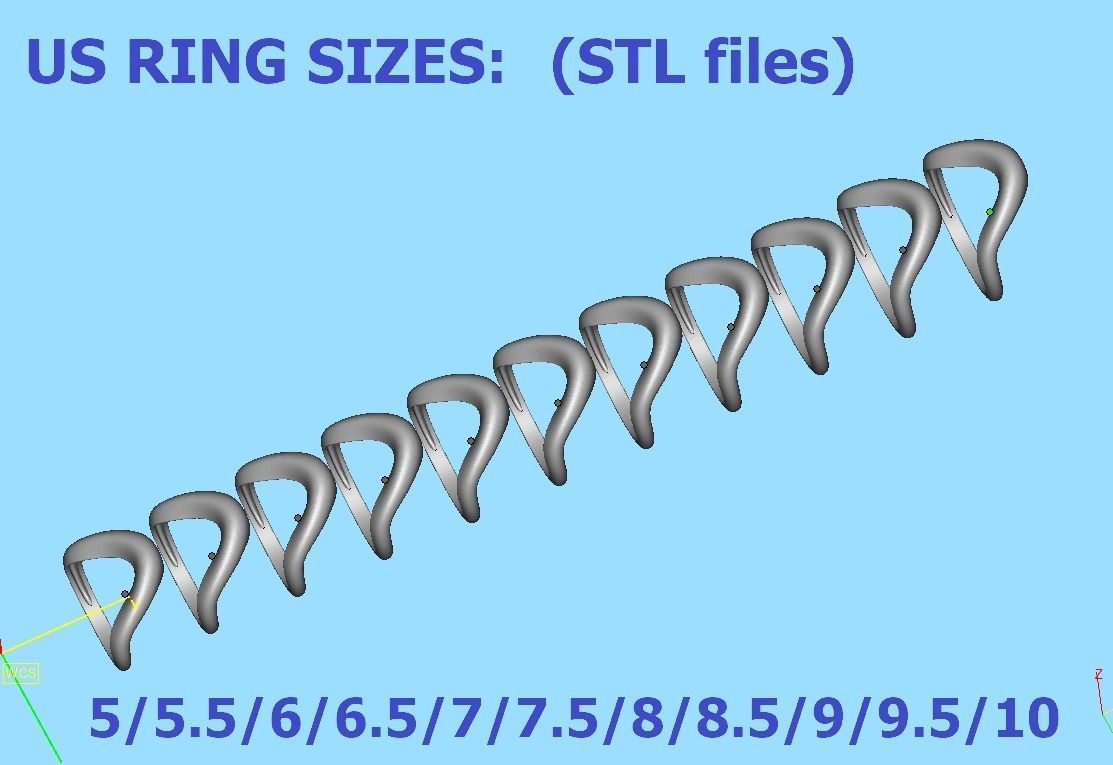 Wavy Dome Ring Curvy statement ring 3dmodel 3D print model_8