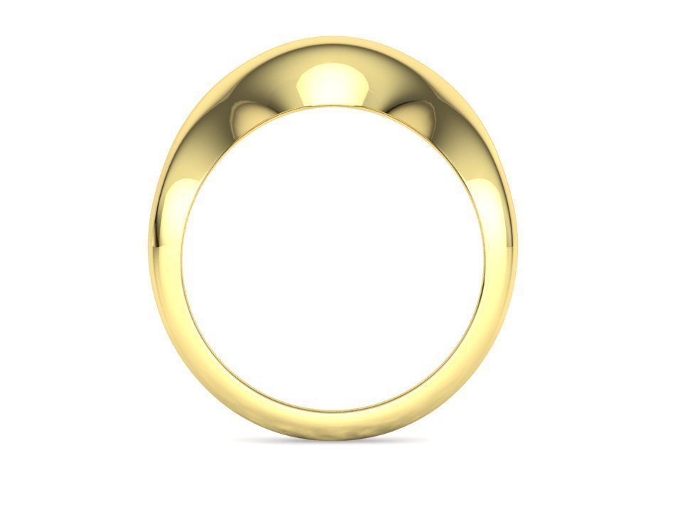 Wavy Dome Ring Curvy statement ring 3dmodel 3D print model_17
