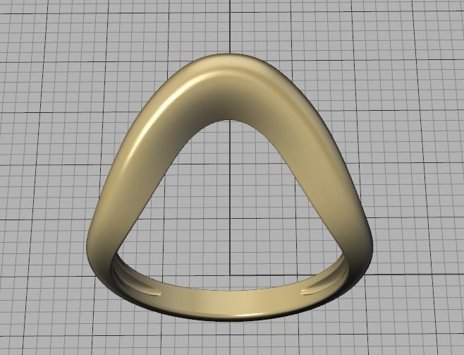 Wavy Dome Ring Curvy statement ring 3dmodel 3D print model_37