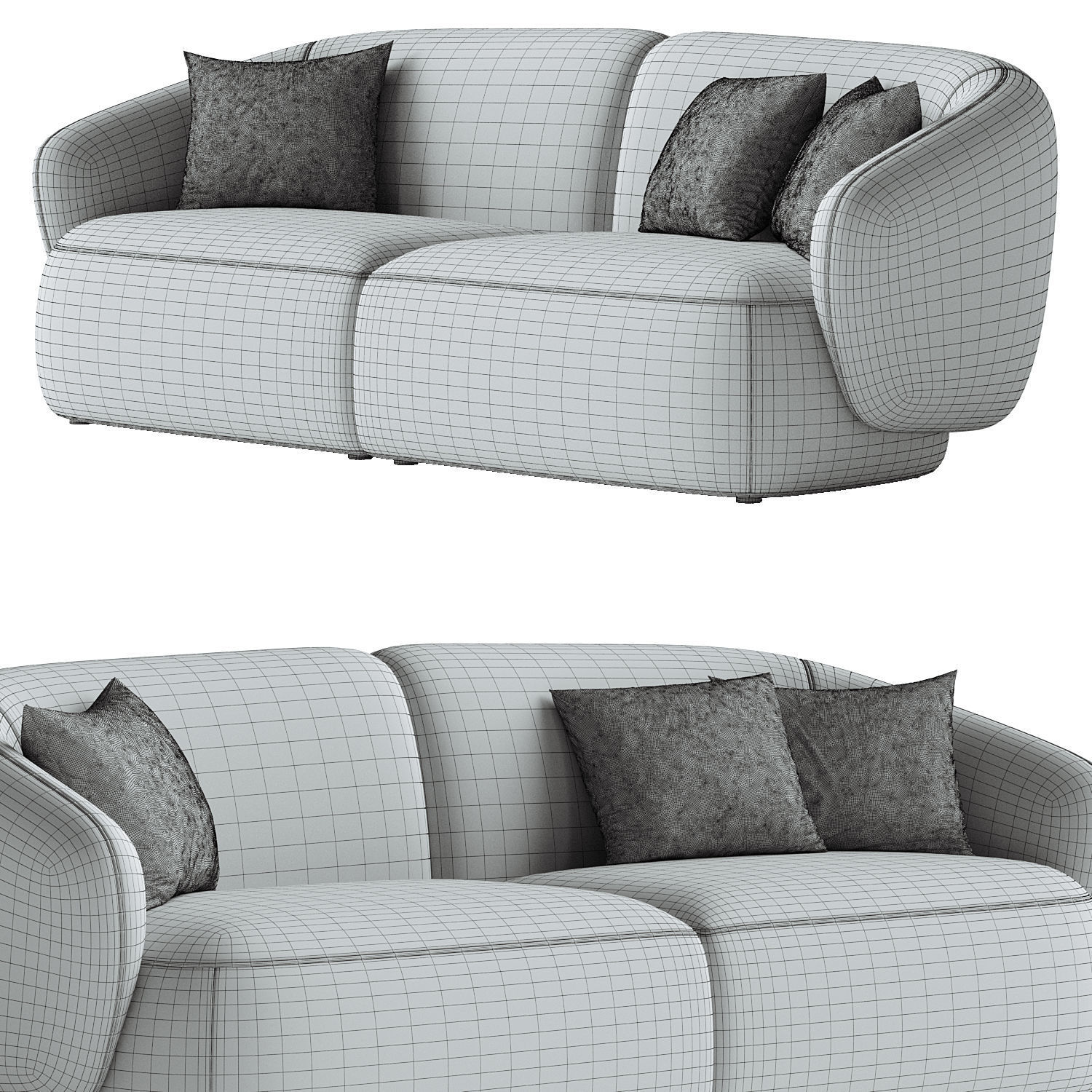 Auburn Performance Fabric Sofa 3D model_2