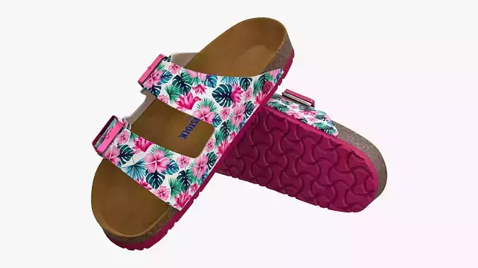 Birkenstock Arizona Floral 3D model