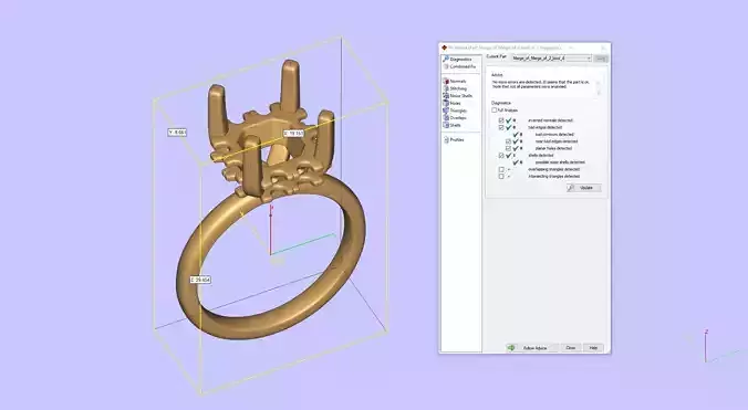 Cushion cut diamond engagement ring 5US
