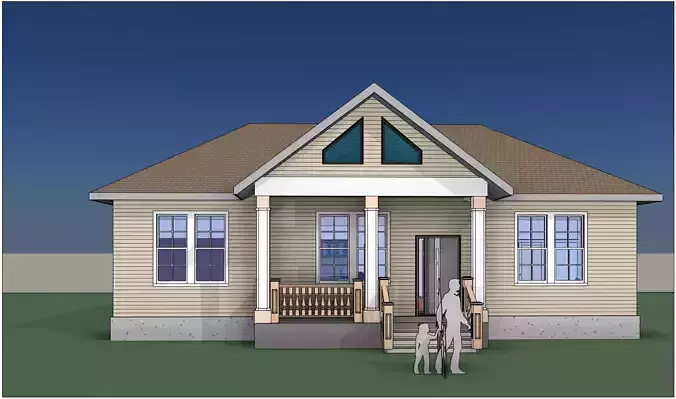 3 Bedroom House Model 3D model