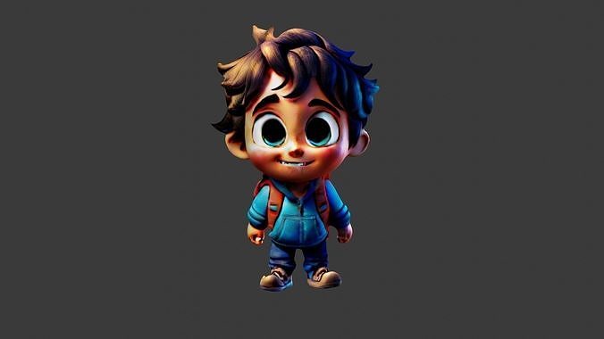 3D model Child Cartoon VR / AR / low-poly | CGTrader