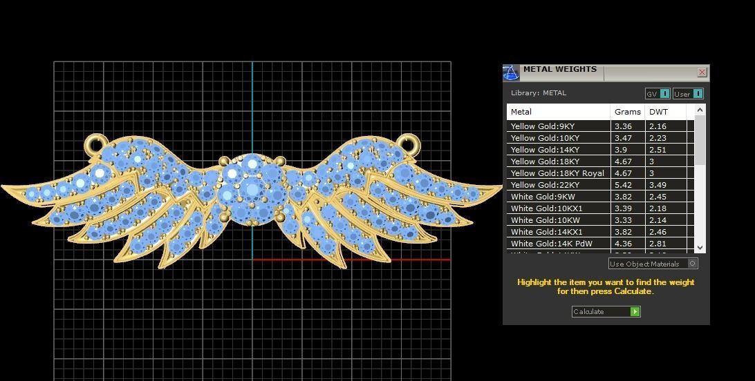 Angel Wings Printable Necklace 3dmodel 3D print model 3D print model_9