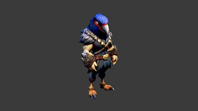 Birdman Low-poly 3D model