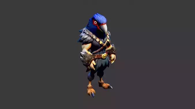Birdman Low-poly 3D model