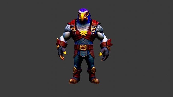 Birdman Low-poly 3D model