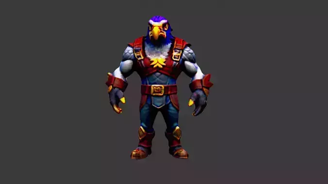 Birdman Low-poly 3D model