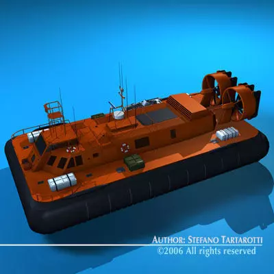 Rescue hovercraft 3D model_0
