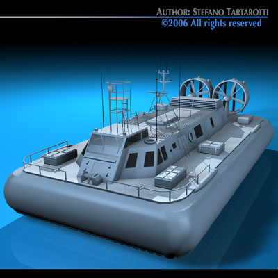 Rescue hovercraft 3D model_1