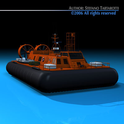 Rescue hovercraft 3D model_4
