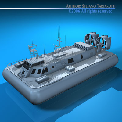 Rescue hovercraft 3D model_8