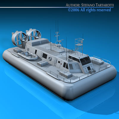 Rescue hovercraft 3D model_6