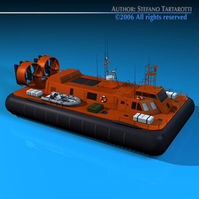 Rescue hovercraft 3D model_3