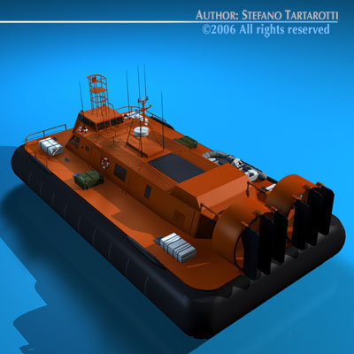 Rescue hovercraft 3D model_7