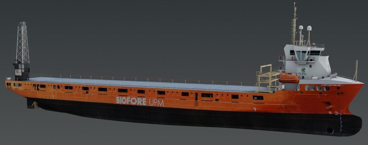 Dry bulk cargo ship 3d model Low-poly 3D model_4