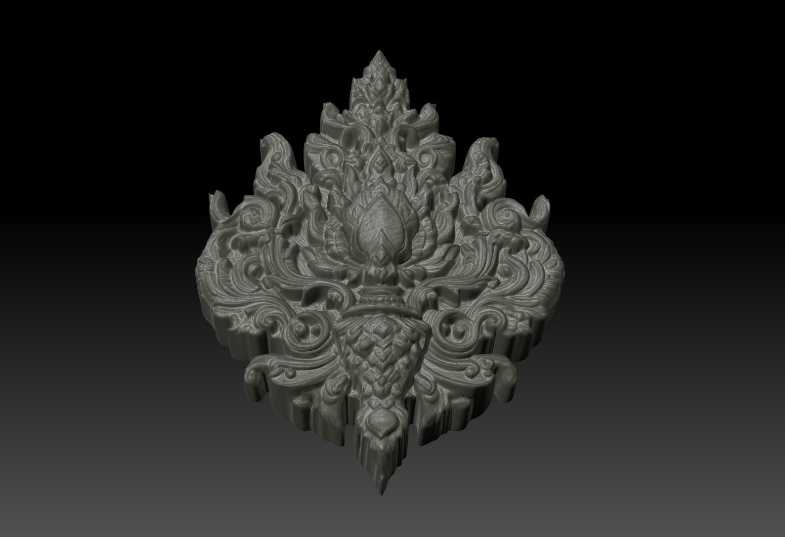 Thai Ornament Decor Bas Relied 05 - 231005 3D print model_3