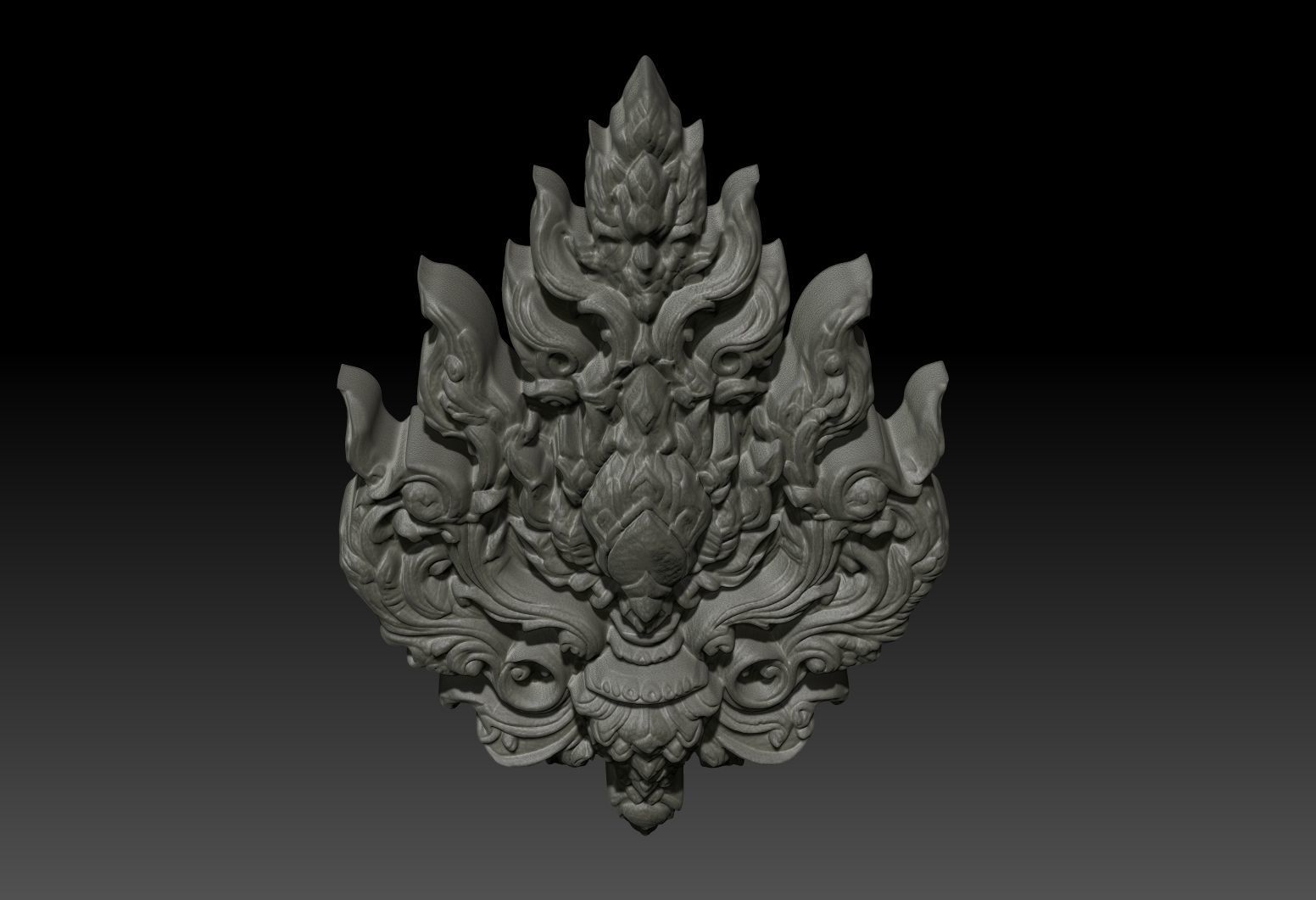 Thai Ornament Decor Bas Relied 05 - 231005 3D print model_4