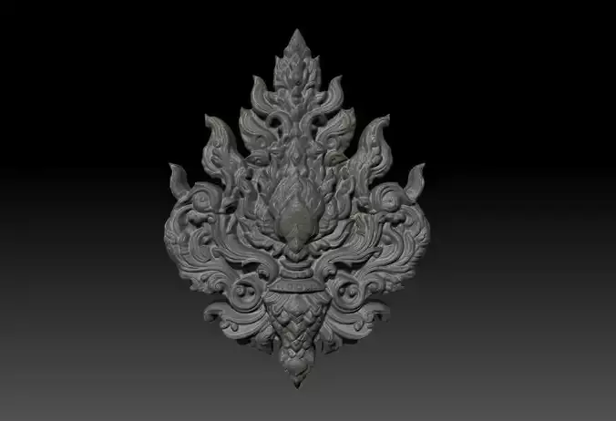 Thai Ornament Decor Bas Relied 05 - 231005 3D print model