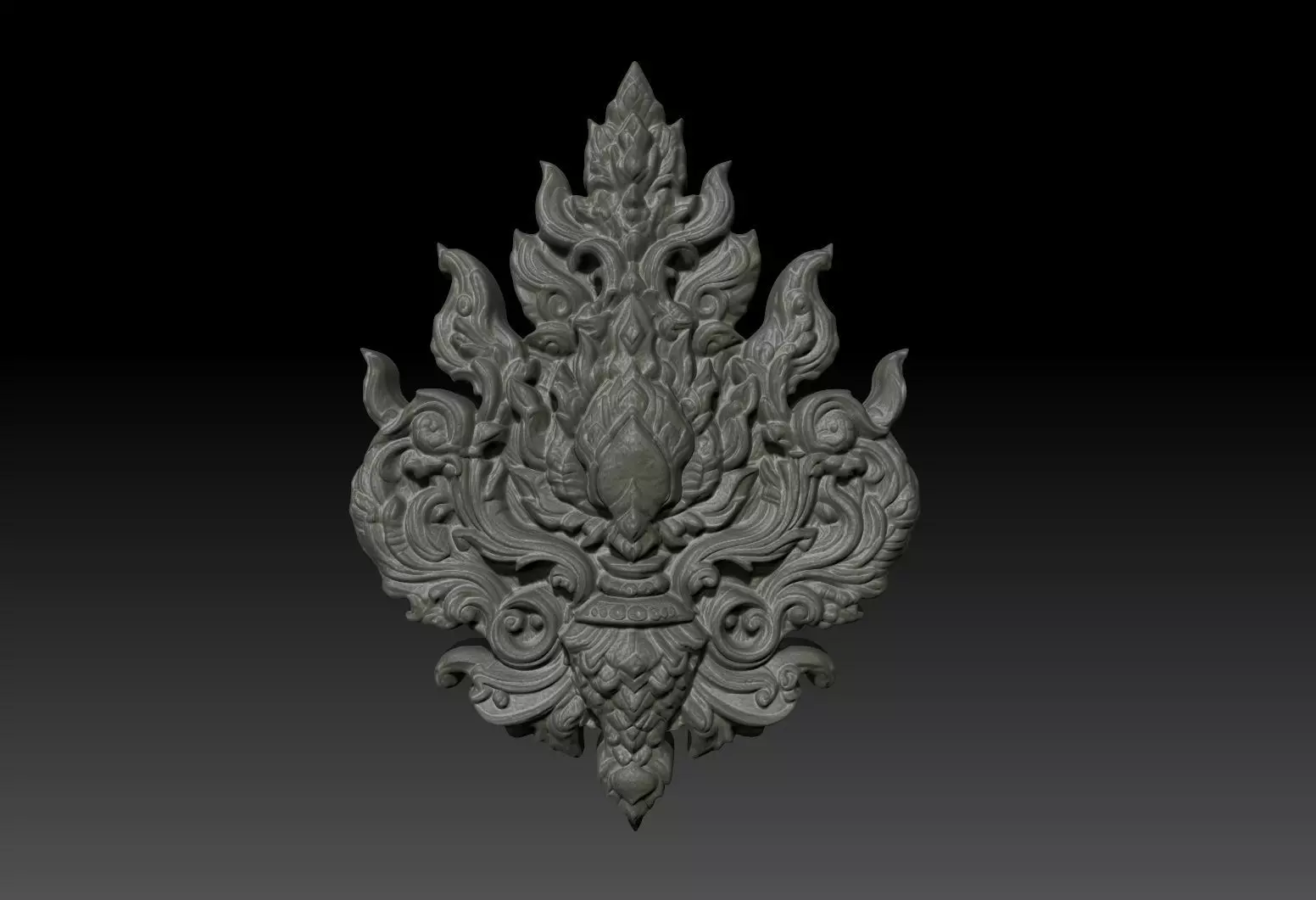 Thai Ornament Decor Bas Relied 05 - 231005 3D print model_0
