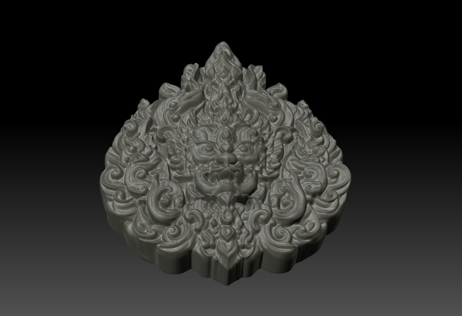 Thai Ornament Decor Bas Relied 04 - 231005 3D print model_3