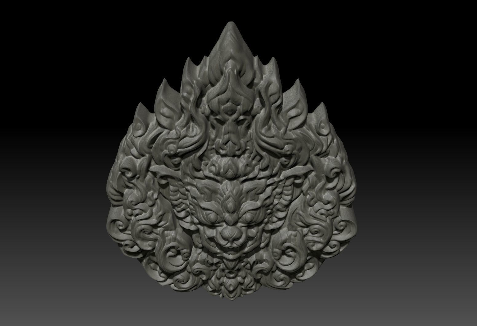 Thai Ornament Decor Bas Relied 04 - 231005 3D print model_4