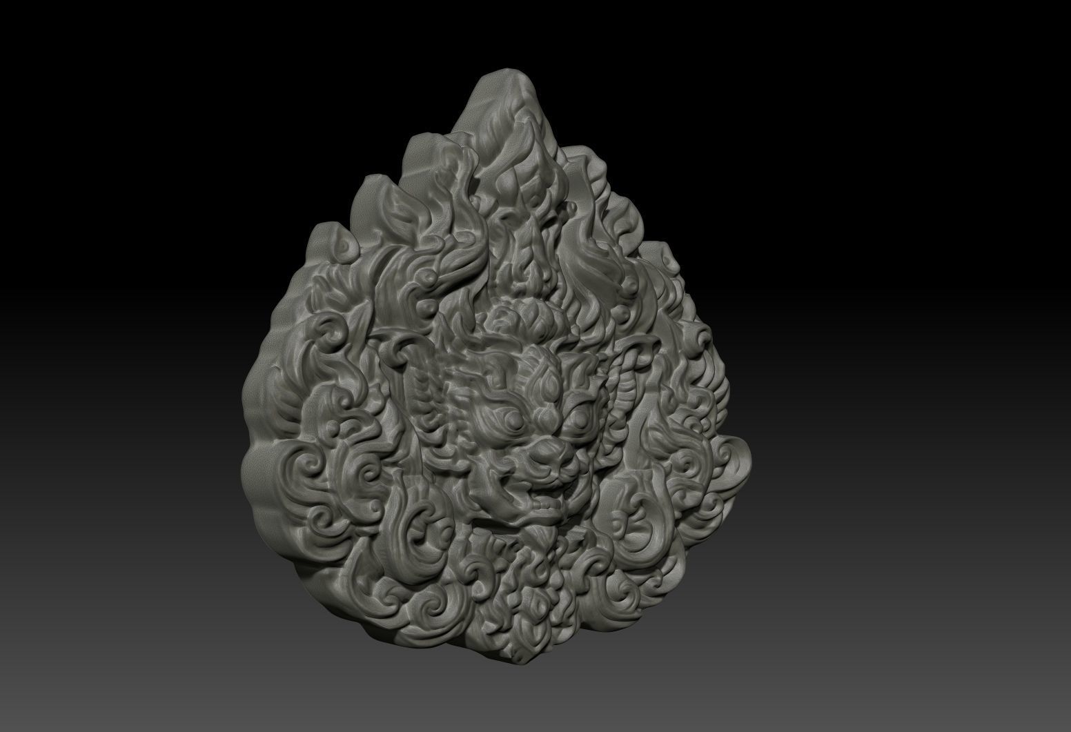 Thai Ornament Decor Bas Relied 04 - 231005 3D print model_1
