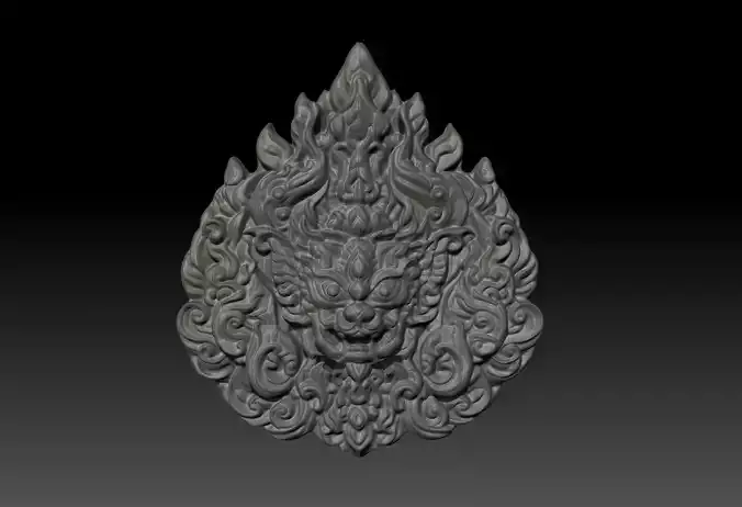 Thai Ornament Decor Bas Relied 04 - 231005 3D print model