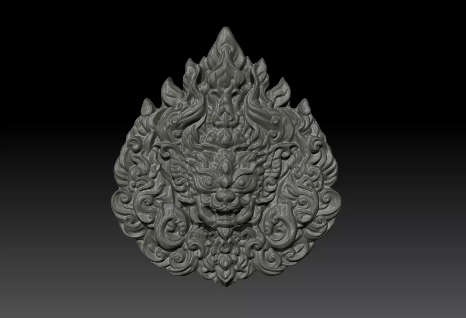 Thai Ornament Decor Bas Relied 04 - 231005 3D print model_0