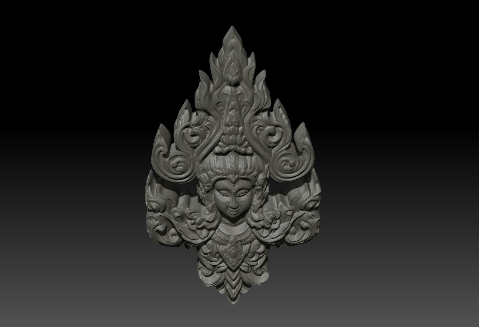 Thai Ornament Decor Bas Relied 02 - 231005 3D print model_4