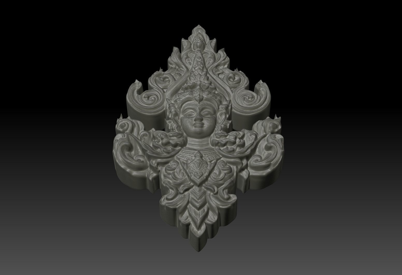 Thai Ornament Decor Bas Relied 02 - 231005 3D print model_3