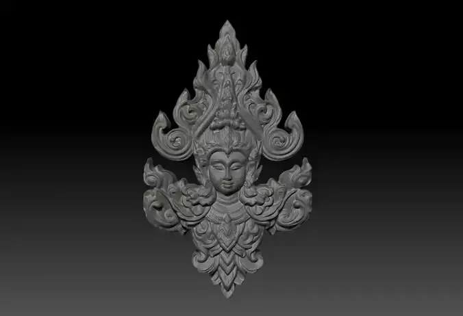 Thai Ornament Decor Bas Relied 02 - 231005 3D print model
