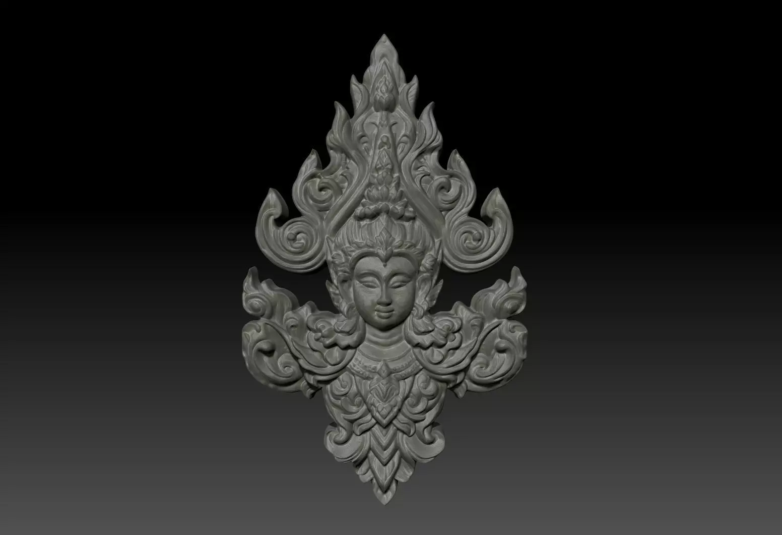 Thai Ornament Decor Bas Relied 02 - 231005 3D print model_0