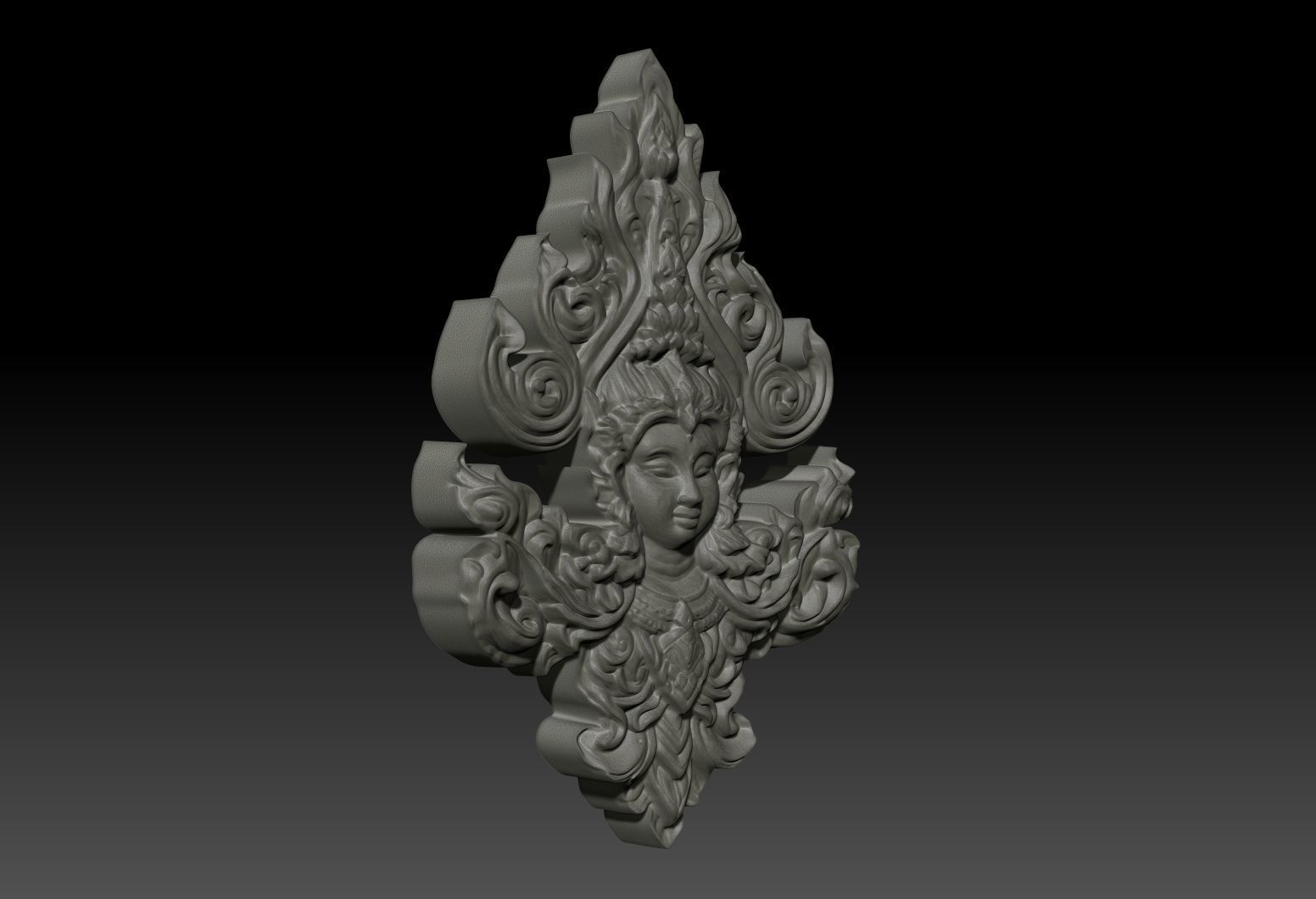 Thai Ornament Decor Bas Relied 02 - 231005 3D print model_1