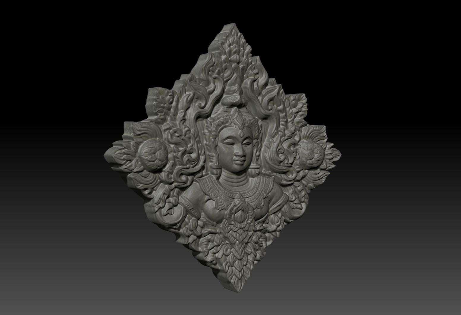 Thai Ornament Decor Bas Relied 01 - 231005 3D print model_1